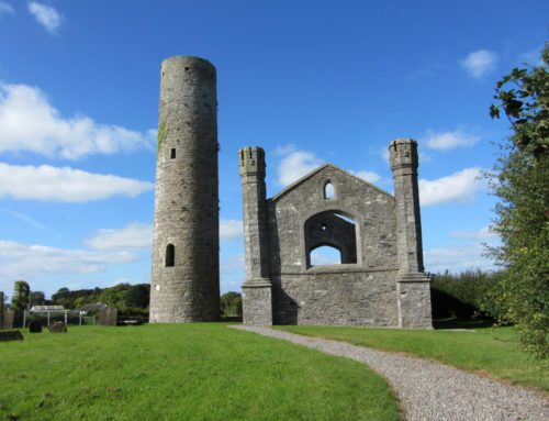 Taghadoe Round Tower & Church, Taghadoe. County Kildare c.10th century & 1831